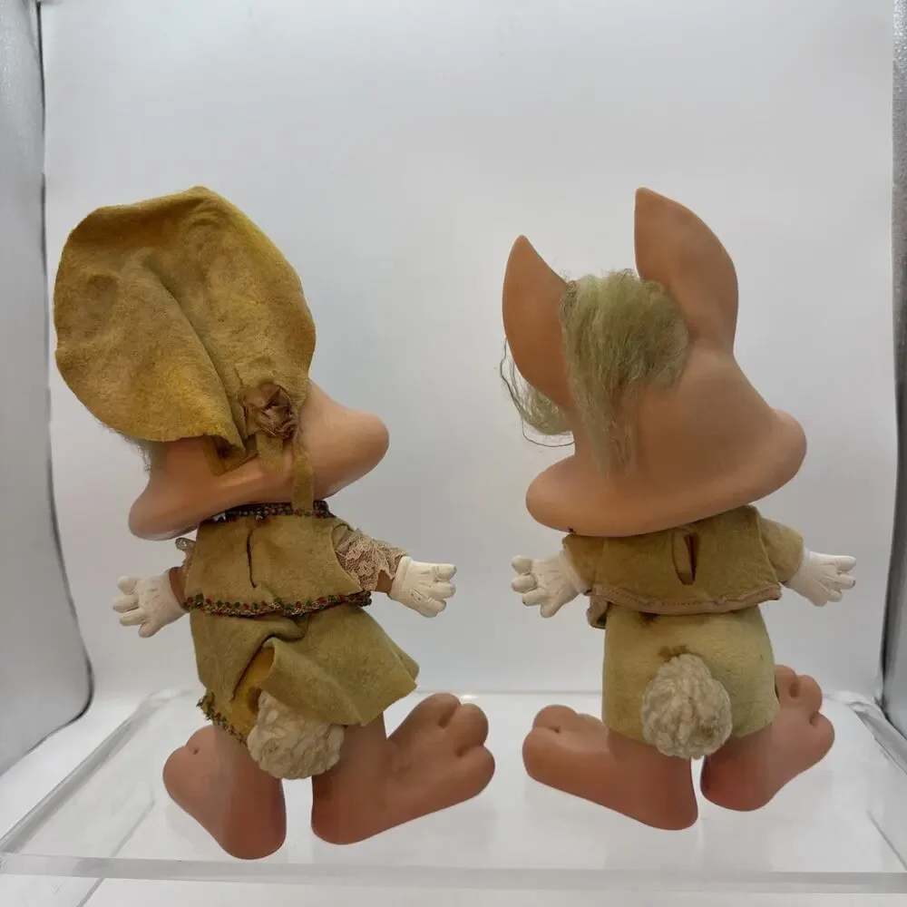 2 RARE Roy Des 70s Of Fla Bunny Bank Figures Rabbit Vintage 1970 St Pete Fla